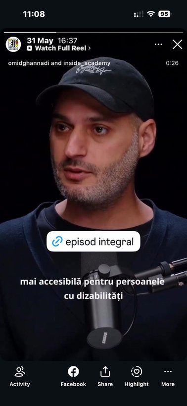 Instagram story promoting a Design Stories episode