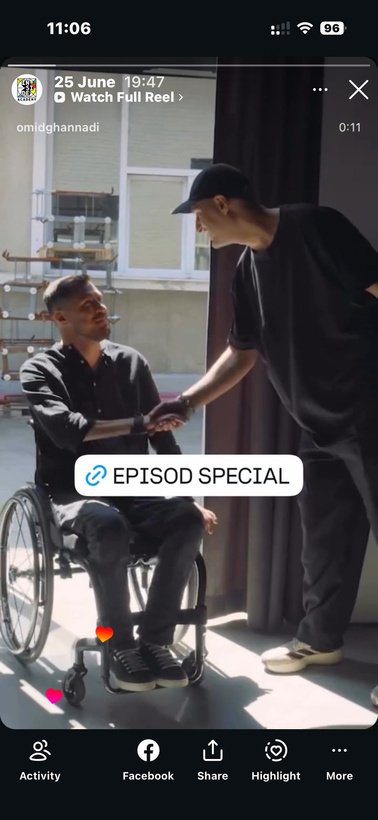 Instagram story promoting a Design Stories episode